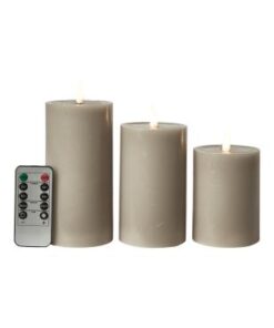 LED BLOKLYSSÆT SAND 3 STK FLAD TOP