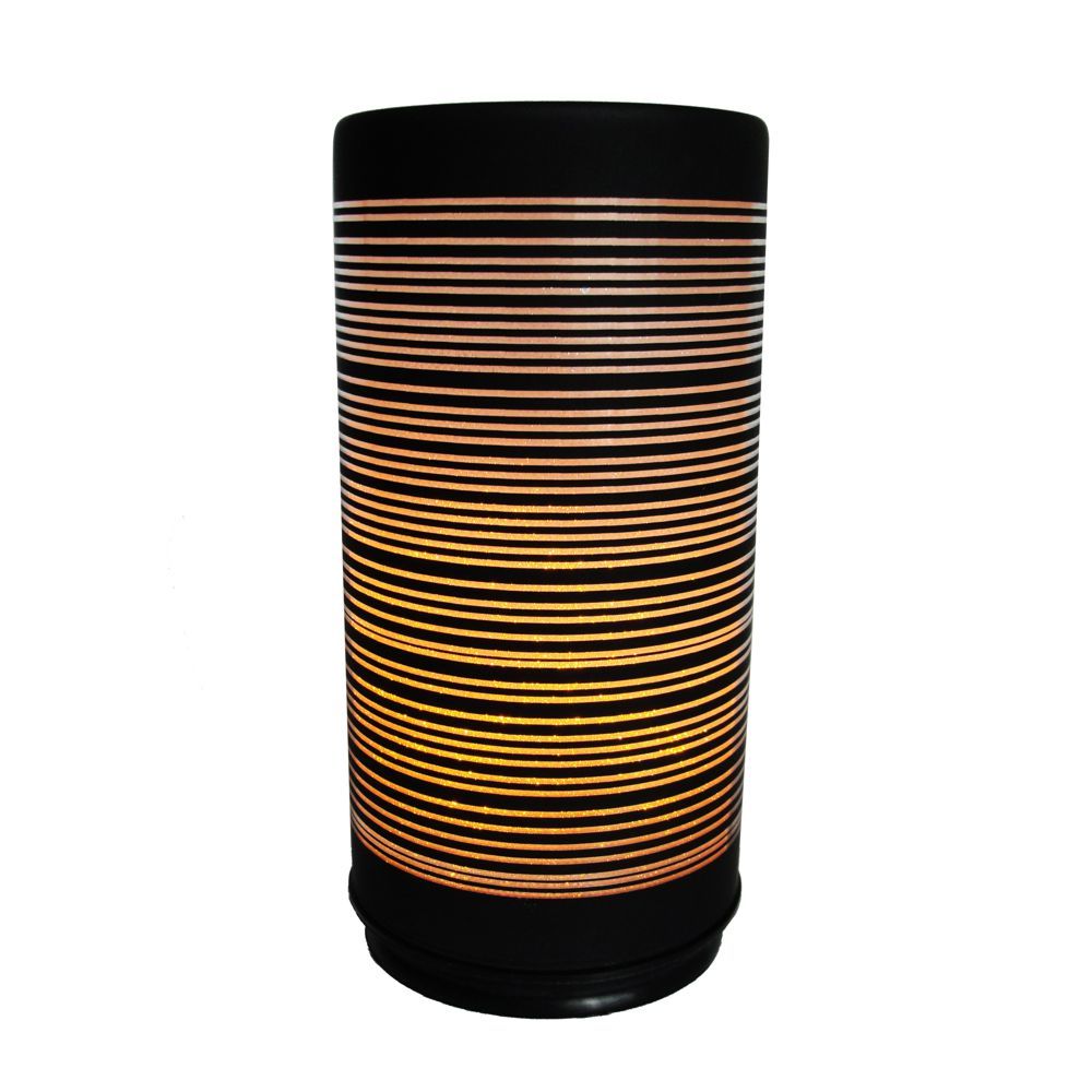 GLASCYLINDER MED FLAMME 8 x 15 CM STRIBET