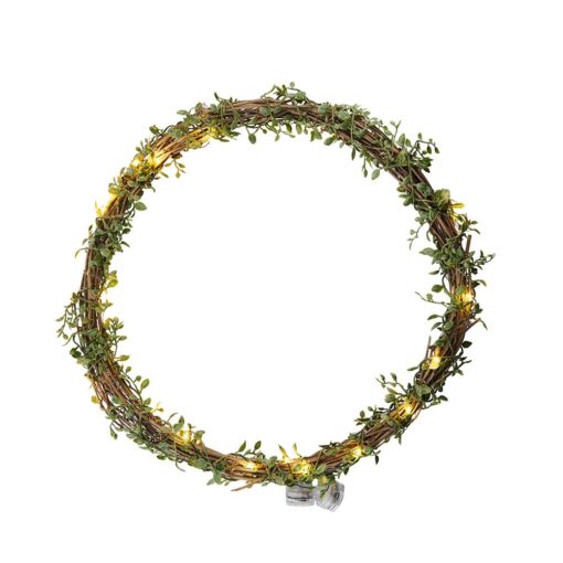 LYSKRANS 35 CM - 20 LED - TIL BATTERI