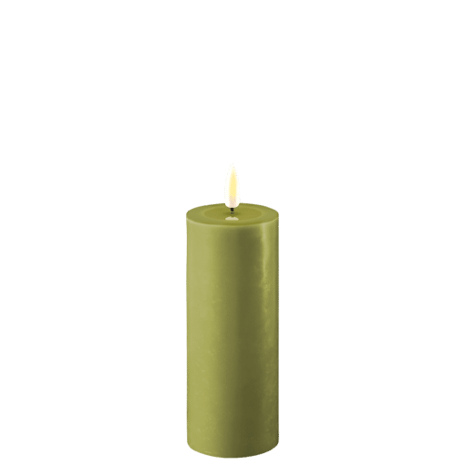 DELUXE HOMEART BLOKLYS 12,5 CM OLIVEN GRØN
