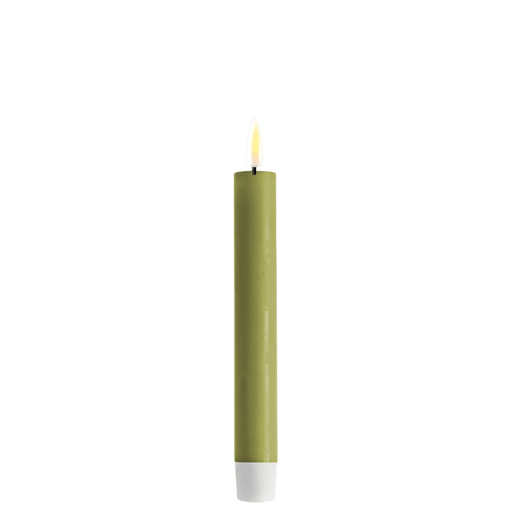 DELUXE HOMEART KRONELYS 15 CM OLIVEN GRØN 2 STK