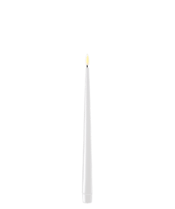 DELUXE HOMEART KERTELYS 28 CM 2 STK HVID