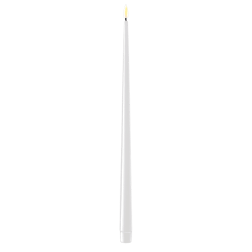 DELUXE HOMEART KERTELYS 38 CM 2 STK HVID