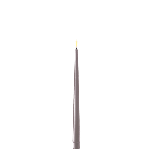 DELUXE HOMEART KERTELYS 28 CM 2 STK GRÅ