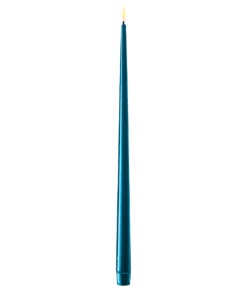 DELUXE HOMEART KERTELYS 38 CM 2 STK PETROLEUM