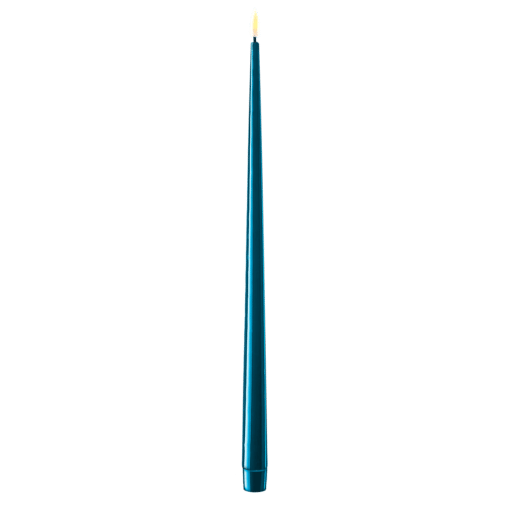 DELUXE HOMEART KERTELYS 38 CM 2 STK PETROLEUM