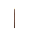 DELUXE HOMEART KERTELYS 28 CM 2 STK MOKKA