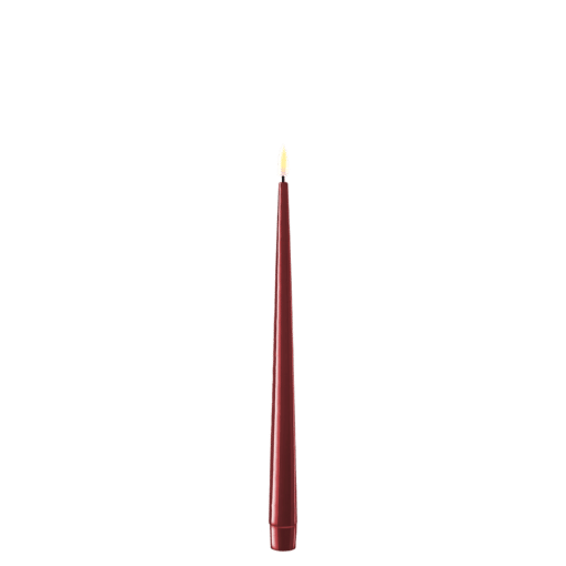 DELUXE HOMEART KERTELYS 28 CM 2 STK BORDEAUX