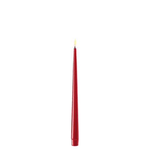 DELUXE HOMEART KERTELYS 28 CM 2 STK RØD