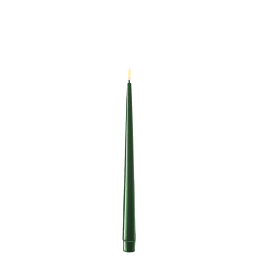 DELUXE HOMEART KERTELYS 28 CM 2 STK MØRK GRØN