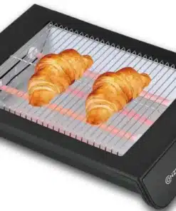 Conzept Brødrister 600W med Timer - Sort Plast