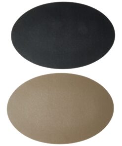 SOFT VENDBAR DÆKKESERIVET OVAL TAUPE/SORT