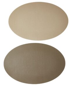 SOFT VENDBAR DÆKKESERIVET OVAL BEIGE/TAUPE