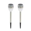 SOLAR LAMPE STÅL 2 STK