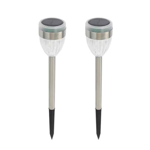 SOLAR LAMPE STÅL 2 STK