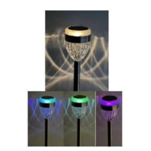 SOLAR LAMPE STÅL 2 STK - Billede 2